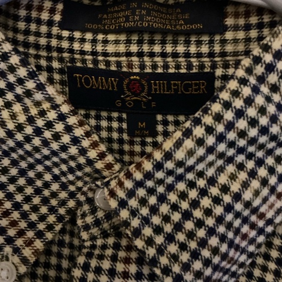 Tommy Hilfiger Gray Checkered Button Down Shirt - Picture 2 of 3